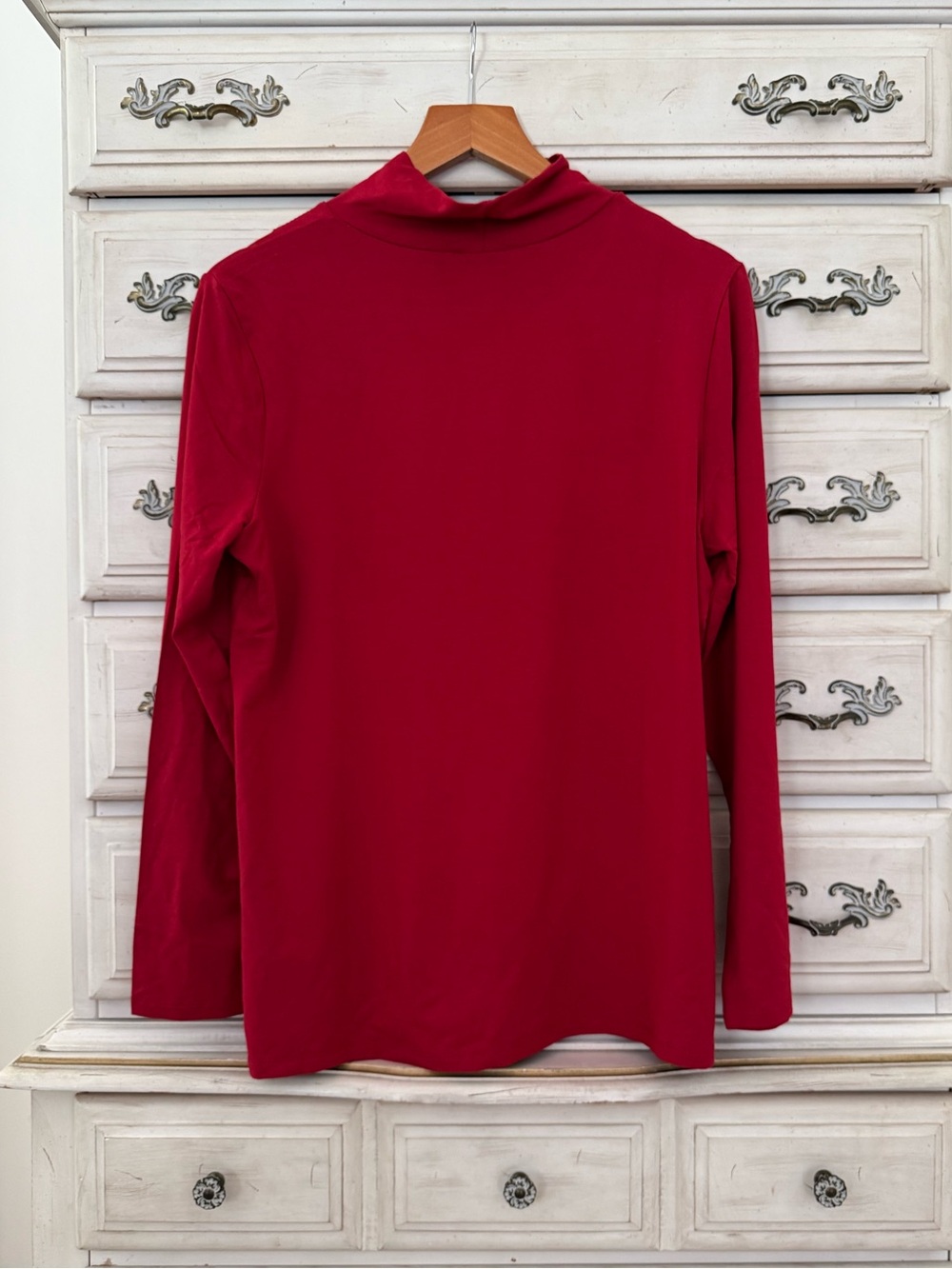 Chico’s Red Turtleneck Top - Picture 3 of 5